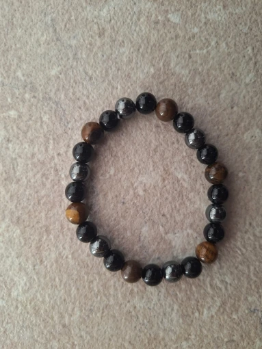 Triple Protection Bracelet: Tiger’s Eye, Obsidian & Hematite photo review