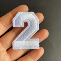 Black, White, Red, Blue 0-9 Number Letter Applique Patch | Thermocollant Iron-On Digit Fabric Embroidery for Jersey Badges - Image 6