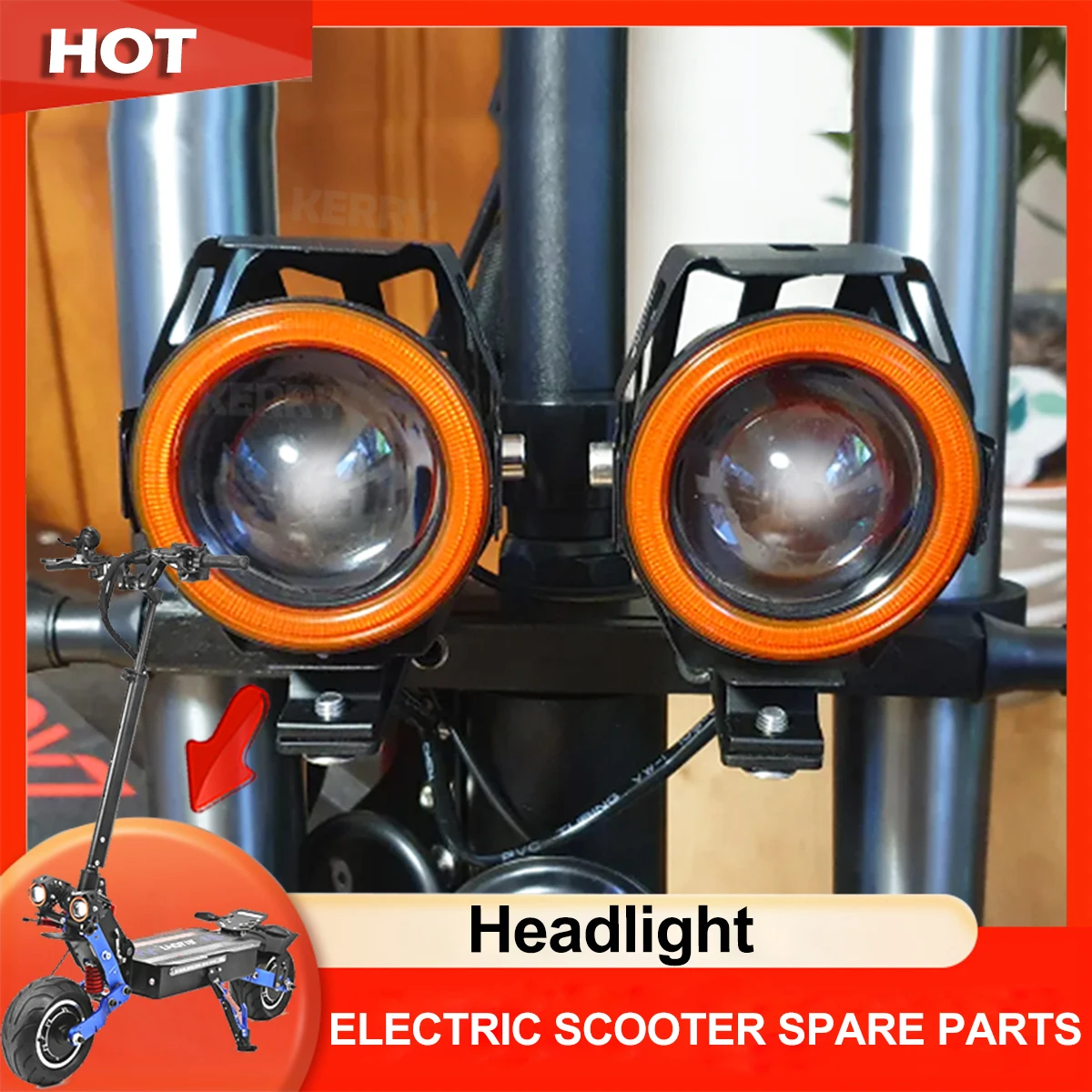 GOOFIT Lampadina P15d Del Faro Del Motociclo Di 12v 35w Sostituzione per (I2J