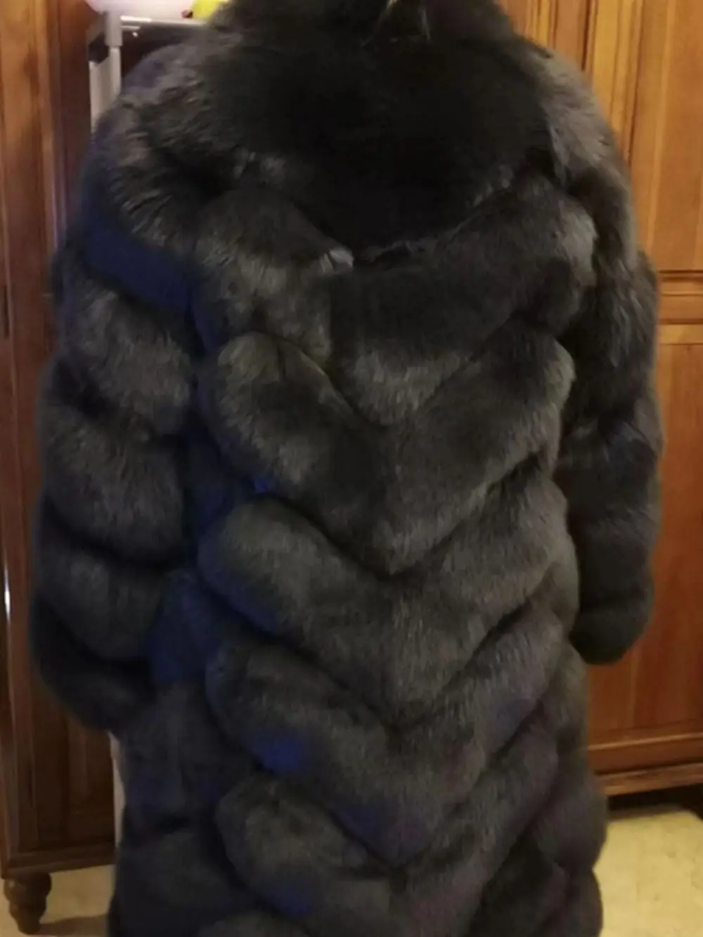 Real Fox Fur Coat for Women, Female Black Fox Jackets, Full Sleeves, Luxury Plush Jacket, Natural Fur, Plus Size, Winter fashion luxury black hooded real fox fur coat for women thick warm full pelt natural genuine fox fur jackets 2022 women clothing