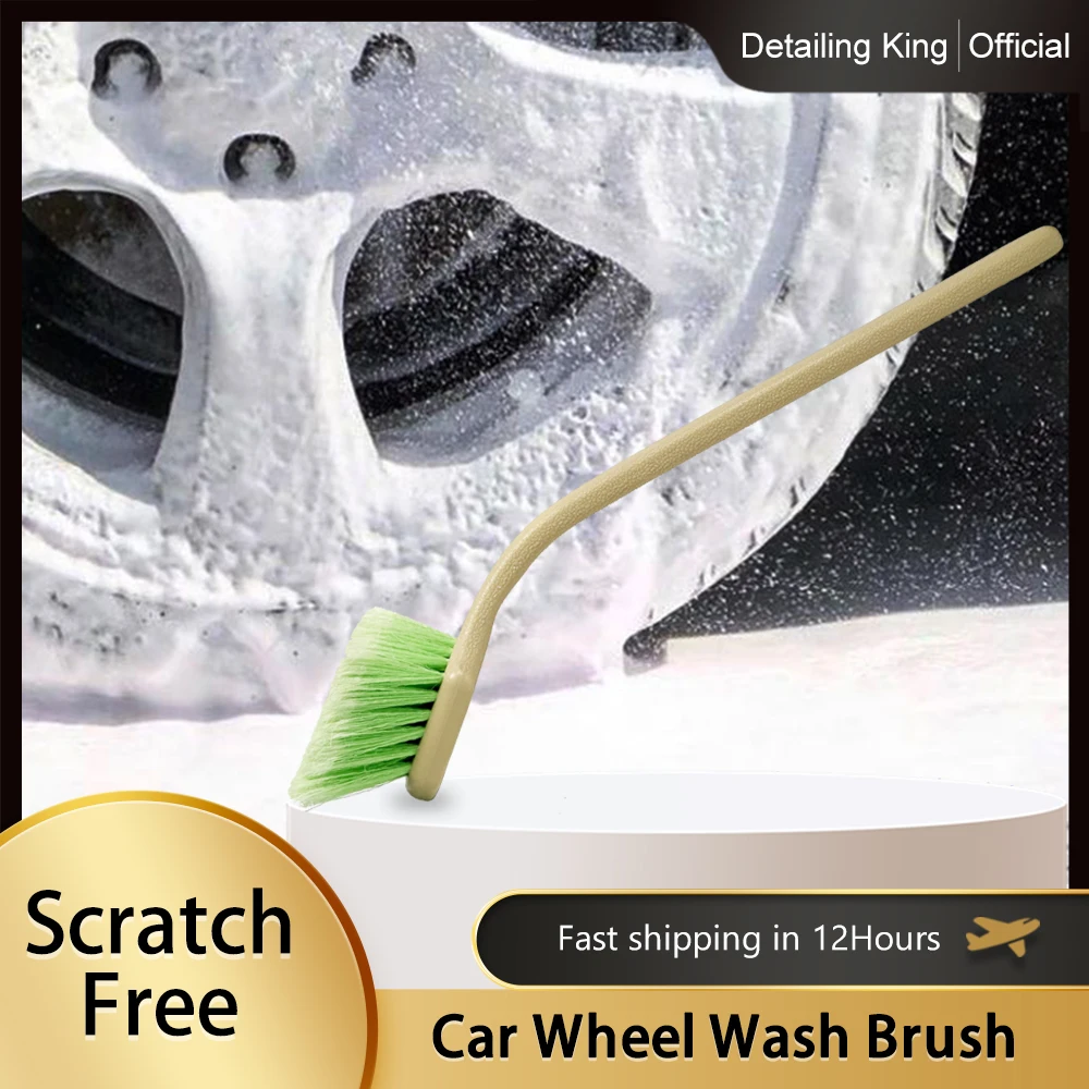 Detailingking Car Tire Brush Long Handle Car Wheel Rims Washing