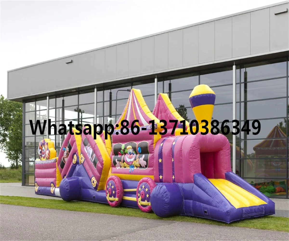 

Factory hot-selling commercial adult children's inflatable Obstacle course slide BD-031