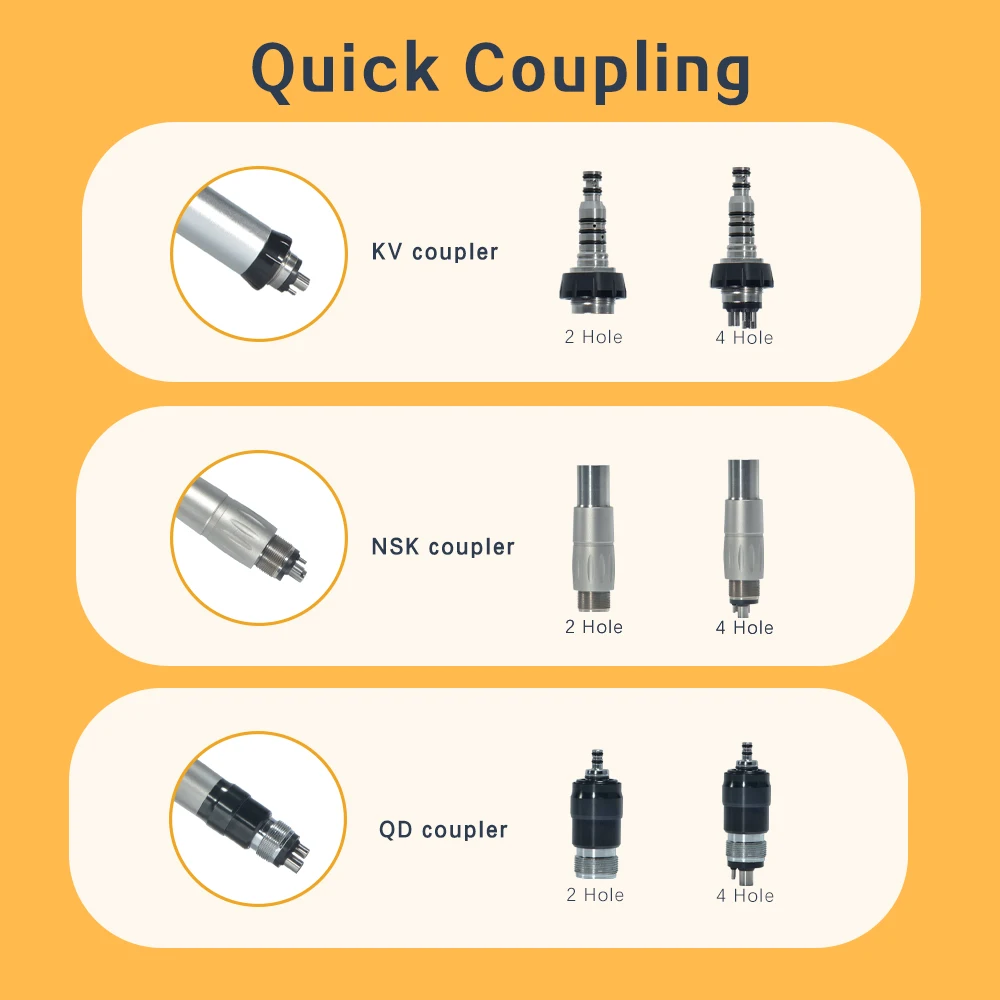Exp Dental Equipment Air Prophy Unit Teeth Whitening Polisher Jet Oral Hygiene Prophy Polishing Tool KV/NSK/QD Connect 6