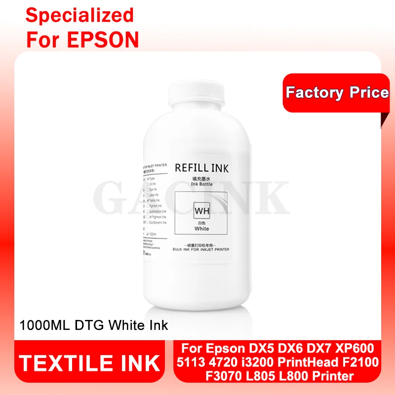 Epsonプリンター、衣類インク、1000ml、dx5、dx6、dx7、xp600、5113
