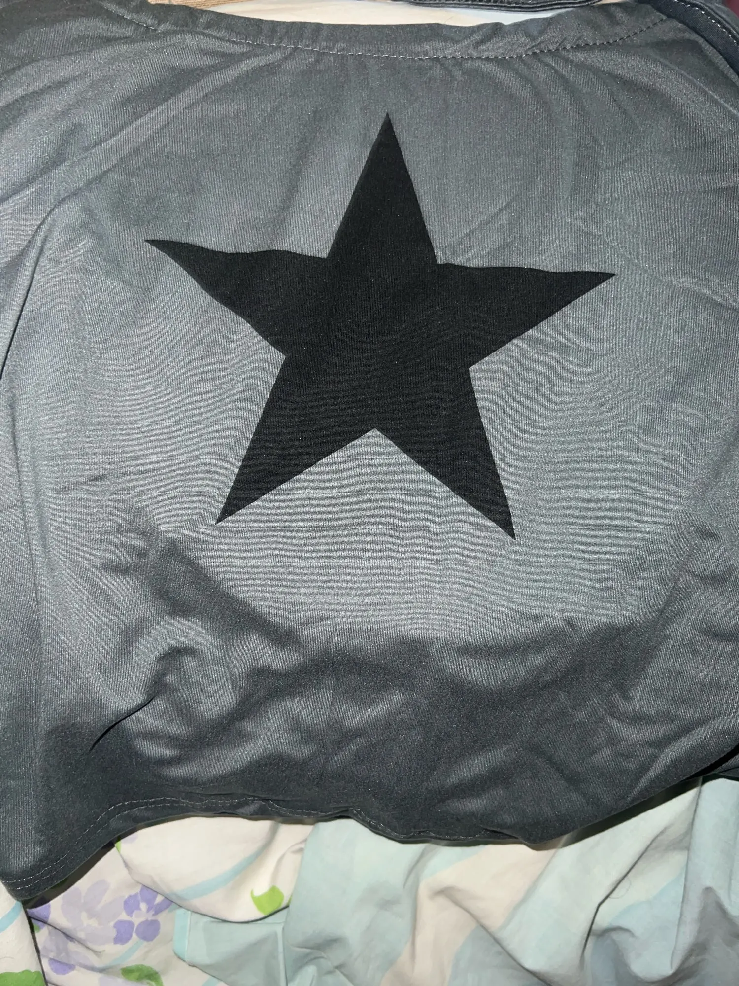 Y2K Star Graphic Camisole - Wrinkle Sleeveless Crop Tank Top 2024 photo review