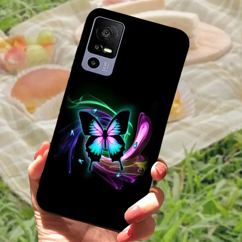 Sleek Black Shockproof Soft TPU Phone Case - Elegant Fashionable Protection