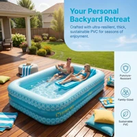 Piscine gonflable familiale en promotion, piscine hors sol pour jardin, piscine pour adultes facile à installer et personnalisable 6