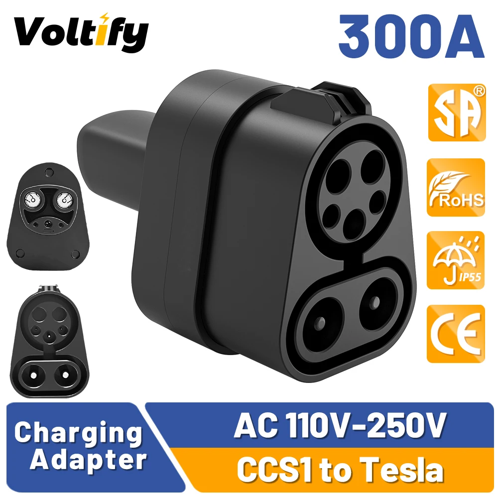 

EV Charger DC Adapter CCS1 To Tesla 250KW Electric Vehicle Convertor Charging Station COMBO CCS 1 To Tpc Converter Model 3/X/Y/S