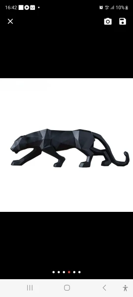 Geometric Grace, Panther Resin Sculpture for Home and Office photo review