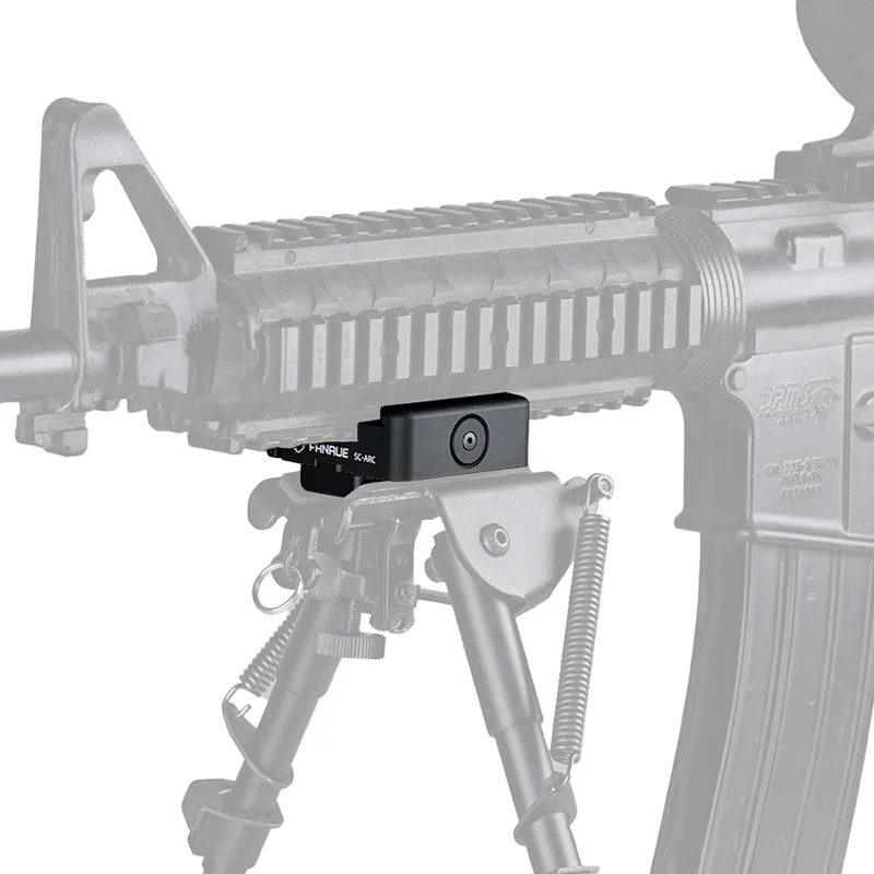 FANAUE Quick Release Clamp Bipod Adapter Mount Compatible Arca Swiss/RRS Dovetail to Picatinny for Bipod Tripod