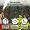 Giraffe Tools 5/8" Garden Hose, 304 Stainless Steel Metal Water Hose, No Kink Garden Water Hose with 9 Pattern Spray Nozzle 3