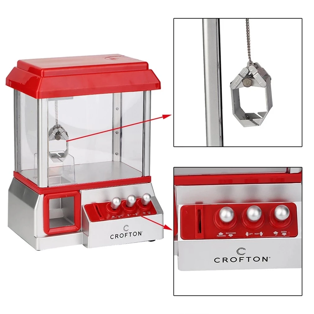 DIY Doll Claw Machine Toy Kids Coin Operated Play Game Mini Claw Catch Toy Crane Coin Candy Machines Music Doll Xmas Gifts childrens toys