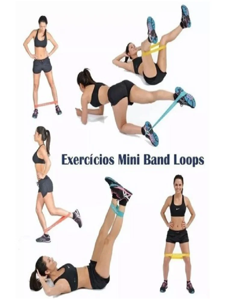 Elástico Tensão Exercício Treino Em Casa Ombro Braço Glúteos 4