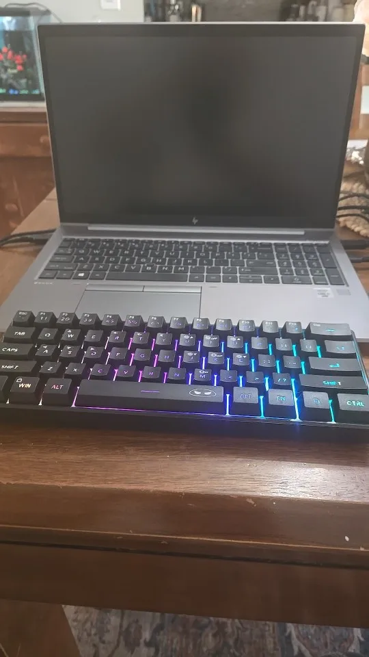 MageGee Mini 60% Gaming Keyboard, RGB Backlit 61 Key Ultra-Compact Keyboard, TS91 Ergonomic Waterproof Mechanical Feeling Office photo review