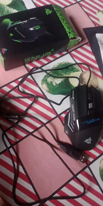 Mouse gamer para jogo computador 3200dpi com LED laser X7 USB Botões Profissional photo review