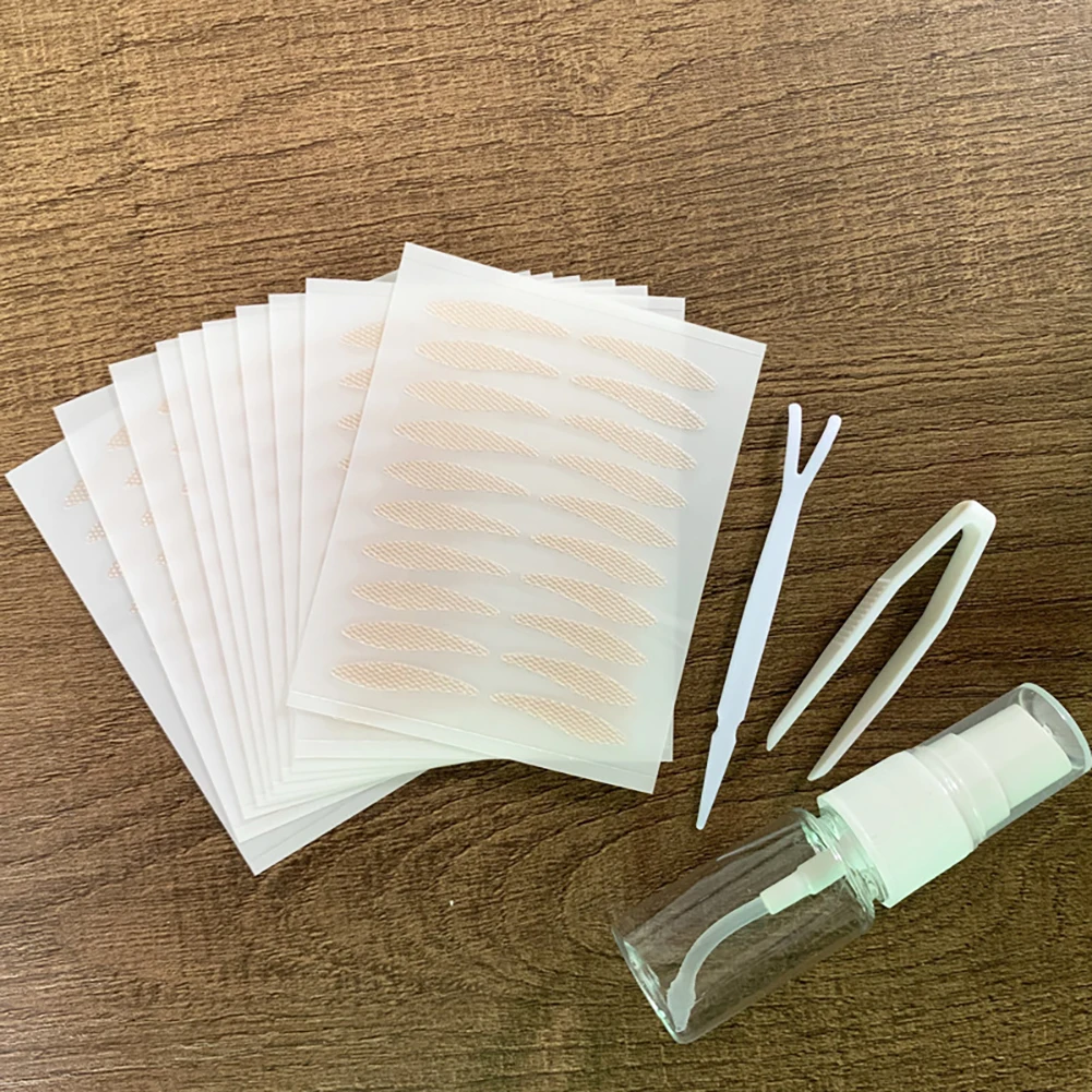 Double Fold Eyelid Tape 240pcs set Drooping Eye Lace Double Eyelid Stickers Patches Breathable Water Drop Type Makeup Tool Cosmetics