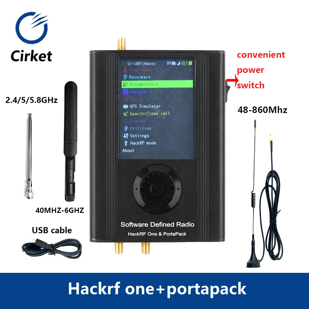 Cirket new assembly hackrf layar 2 8 inci portapack h1 hackrf one 1mhz