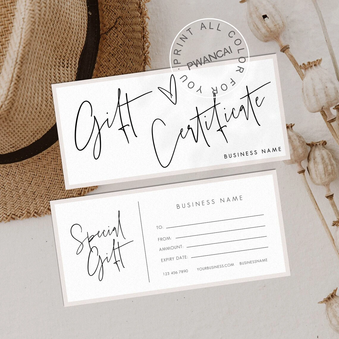 Gift-Certificate-Template-Editable-Small-Business-Gift-Card-Printable ...