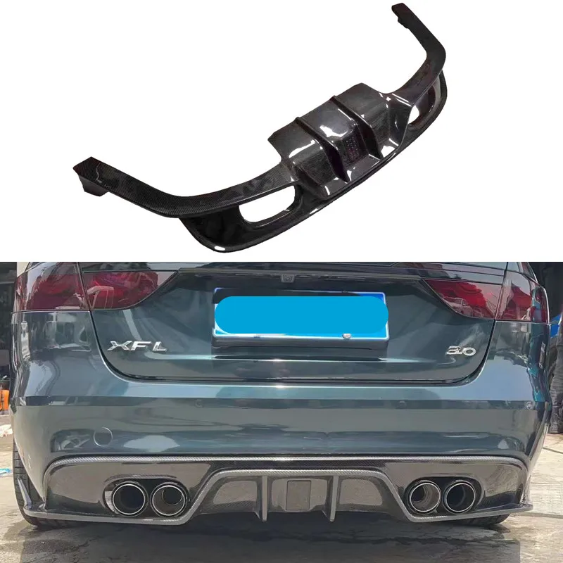

Carbon Fiber Rear Bumper Diffuser Rear Lip Double Exhaust For Jaguar XF 2017-2020 Type C Diffuser