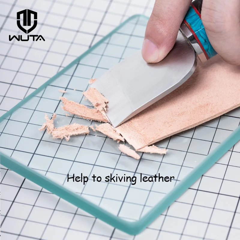 Polissage En Cuir En Verre Trempé Brunisher Slicker Outils D En Cuir 130 X 100 X 8mm