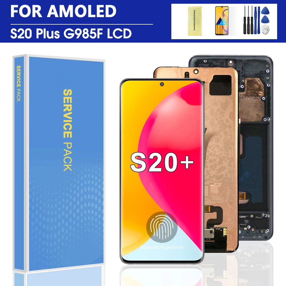 6.7'' AMOLED Lcd Display Digital Touch Screen Replacement For Samsung S20 Plus S20+ G985 SM-G985F lcd display screen smart phone screen replacement