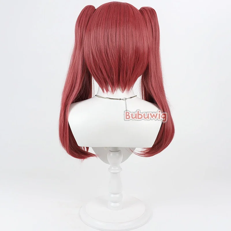 Bubuwig 합성 머리 아마사와 이치카 코스프레 가발 엘리트의 교실 아마사와 이치카 70cm 레드 포니테일 가발 내열성