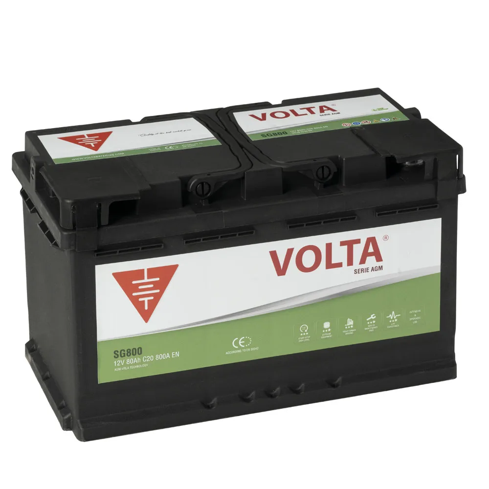 Car battery, automobile, Volta, Silver, 12V, 80Ah, 800A, Borne + Dcha.,  278x175x190mm, 2 years warranty, valid for any charger, battery starter