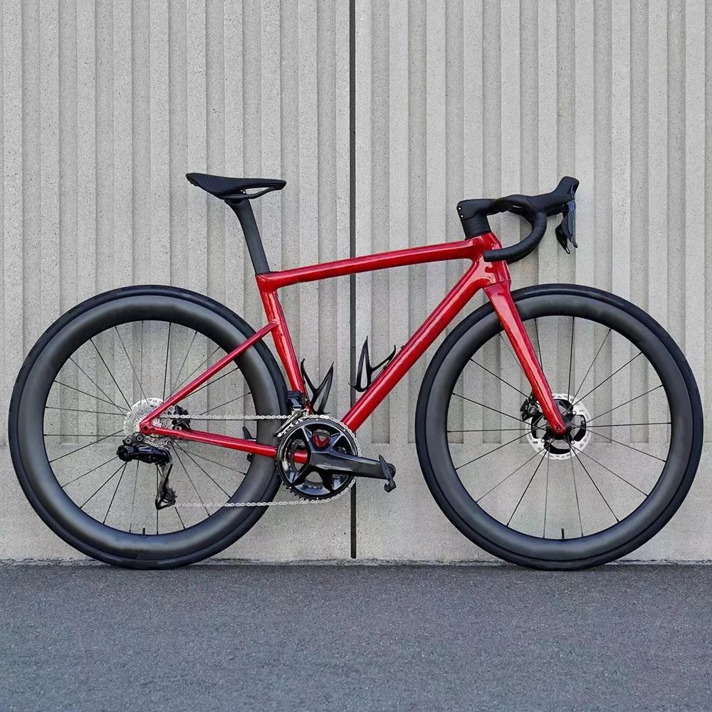 Road Carbon Bike Frame 700c Full Internal Carbon Routing Road Disc Frameset Design Bicycle Frame Handlebar