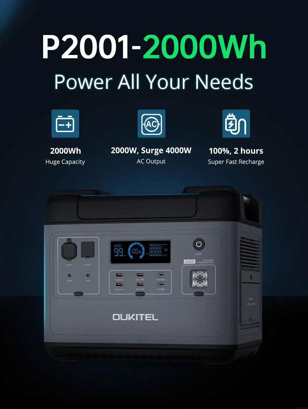 centrale électrique Portable OUKITEL P2001