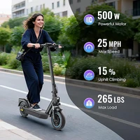 HiQiS Max Pro e-scooter 500W moteur 36V 15Ah 40KMH vitesse 50KM gamme 10 pouces pneu à Air pliant Scooter électrique pour adultes avec App 2