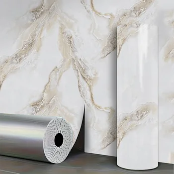 Marble sticker self-adhesive PVC waterproof and moisture-proof wall sticker living room TV background wall decoration wallpaper