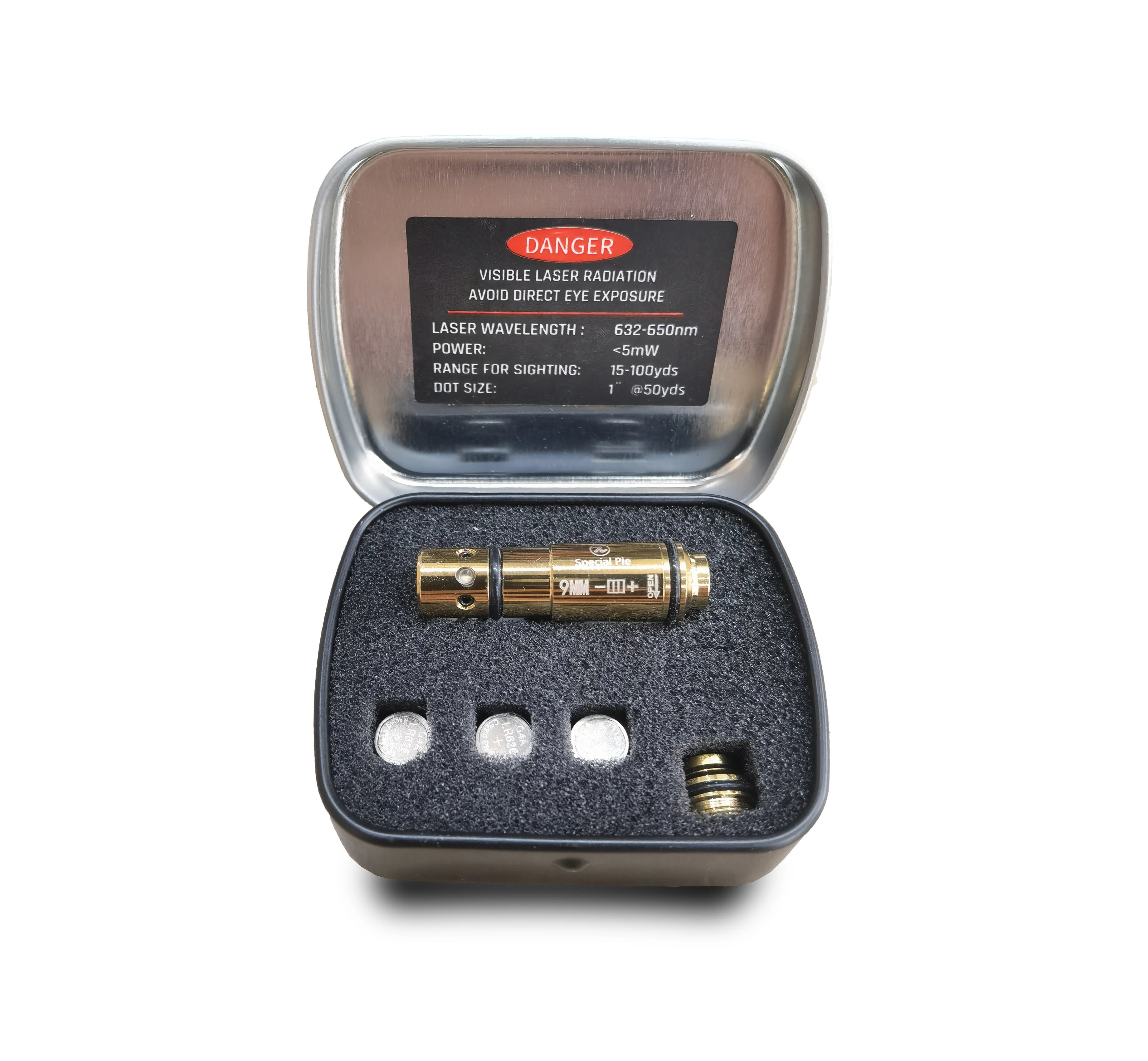 9mm/380ACP/38SPL/40S&W/223Rem/45ACP Red Dot Laser Training Bullet Cartridge