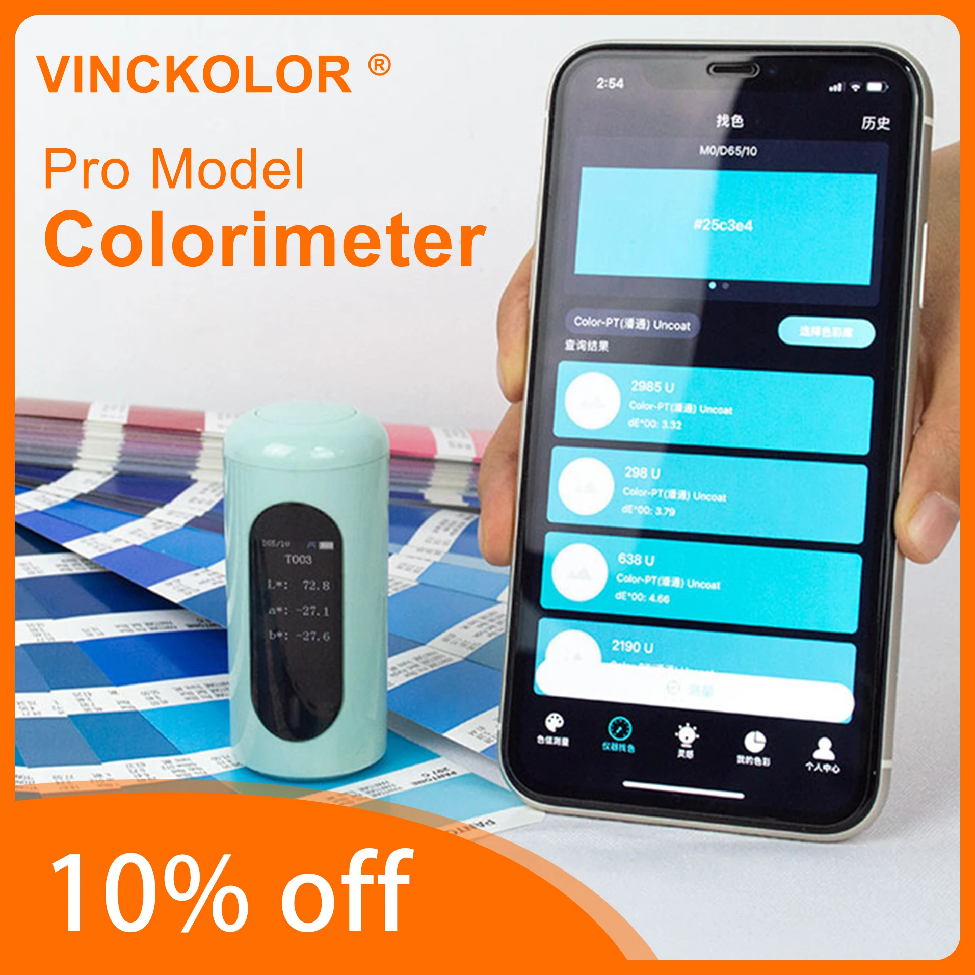 Professional Color Sensor Vinckolor Pro,pocket Colorimeter,color