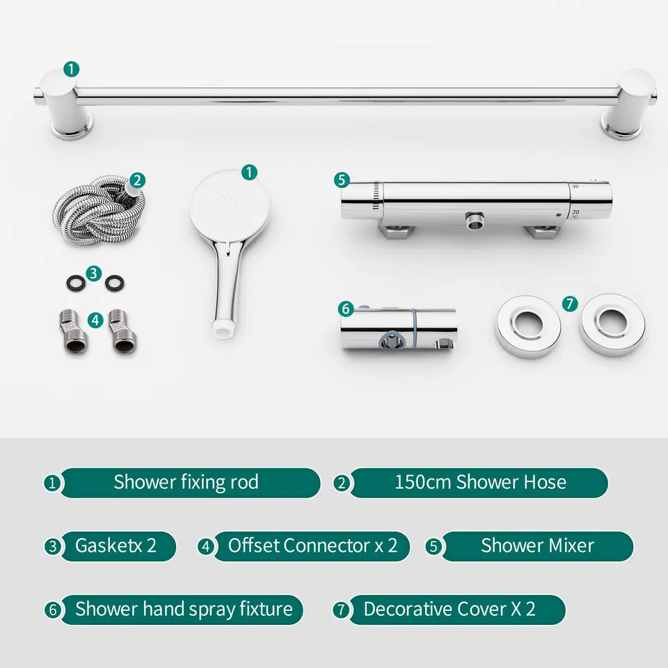 Barre De Mélangeur Thermostatique Vanne De Valve, Barre De Mitigeur Thermostatique De Douche