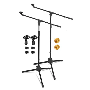 5Core Tripod Mic Stand 2Pcs Adjustable Holder Floor Microphone Boom Arm 1