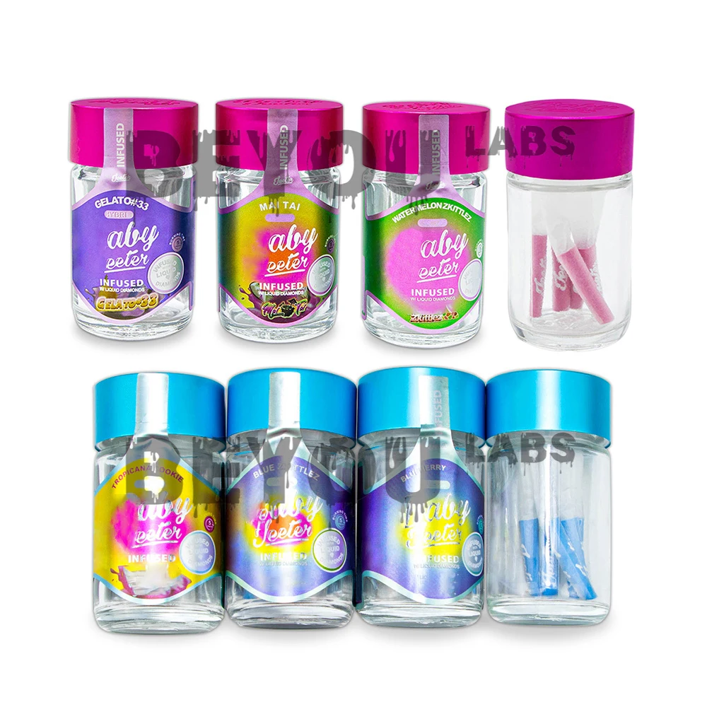 Babyjetter Infused Glass Storgae Jar Childproof Lock Aluminum Lid Glass Bottle Sticker Set Paper Display Box Customize Packaging 2