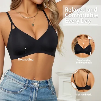 New Look Everyday Wireless Bra – Breathable, Elastic Support for Daily Wear & Travel