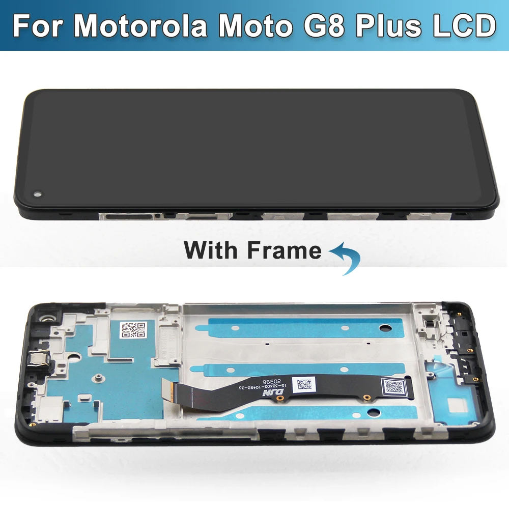 Schermo LCD + Touch Per Motorola Moto G9 Plus (2020): Kit Riparazione Con Telaio E Attrezzi - 3
