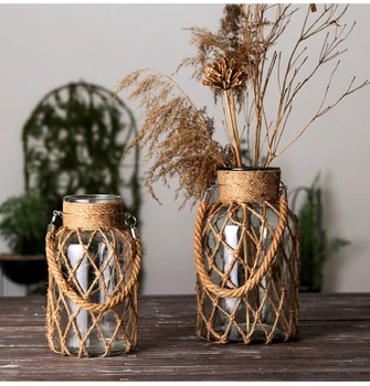Rustic Hanging Glass Vase 1