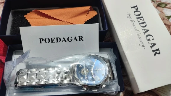 POEDAGAR Luxury Men's Quartz Watch photo review