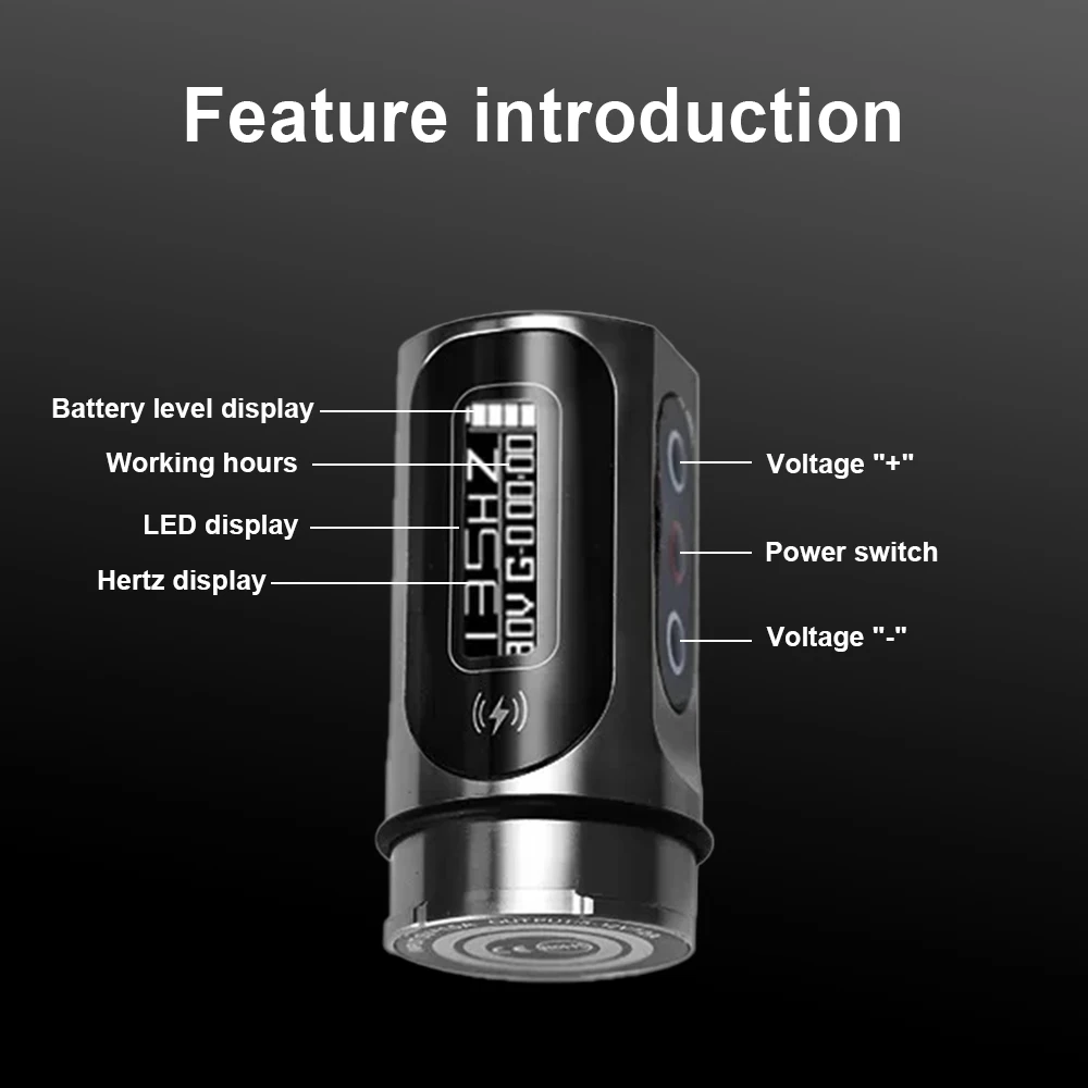 YILONG MAX Tattoo Machine Cartridge Pen 2400mAh Large Capacity Battery Coreless Motor  Pen Machine For Tattoo Artists 6
