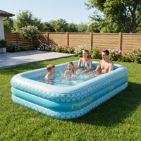 Piscine gonflable familiale en promotion, piscine hors sol pour jardin, piscine pour adultes facile à installer et personnalisable 1