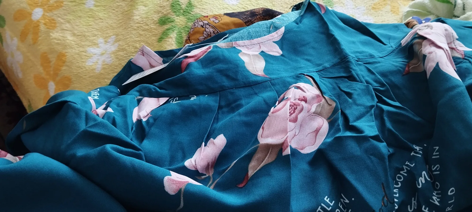 Casual Summer Print Loose Fit O-Neck Dress photo review