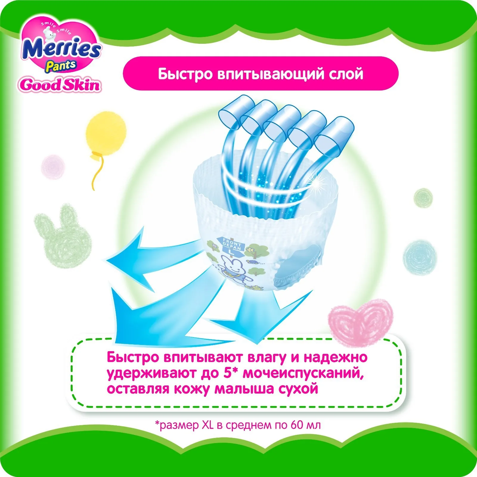 Рисунок 4 - Подгузники-трусики Merries Good Skin