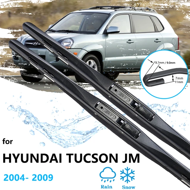 13 Coche Limpiaparabrisas Trasero para Hyundai Tucson JM 2004-2009,  Parabrisas Escobilla Trasera Limpiaparabrisas Trasero Hojas de Repuesto  Coche