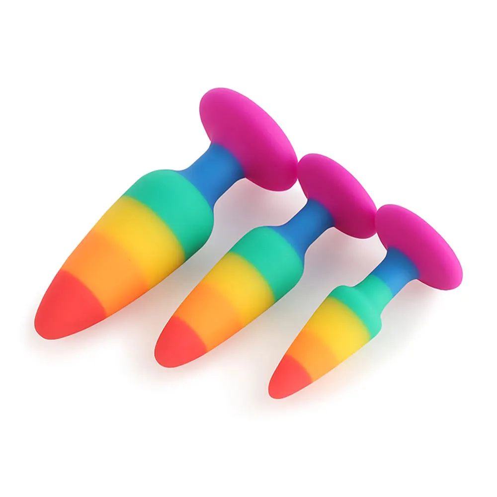 WAKEWAY 3 Size silicone butt plug unisex sexo rolha adulto brinquedos do sexo para homens/mulheres treinador anal para casais