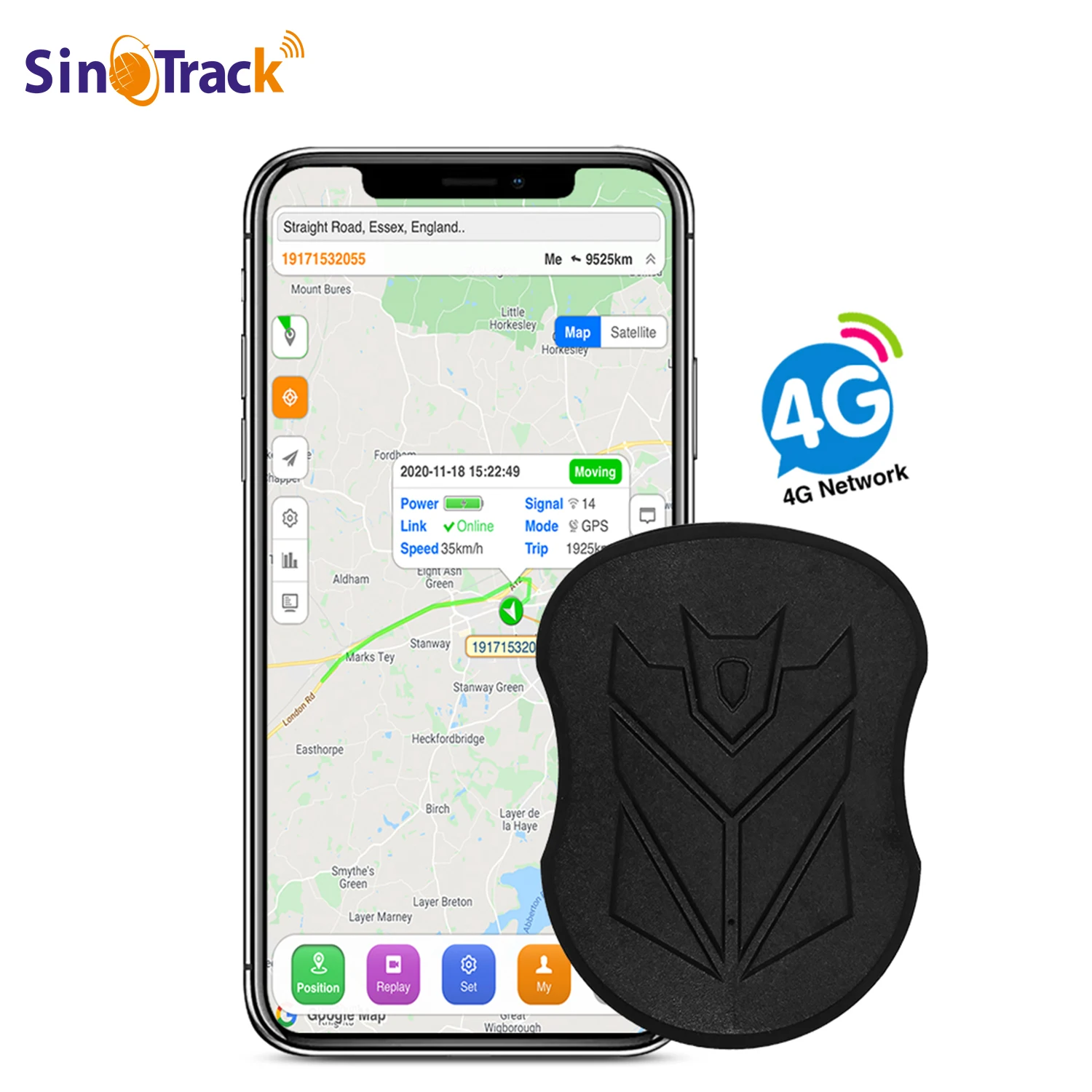 SinoTrack Rastreador GPS 4G para vehículos, localizador GPS ST-906L en  tiempo real, dispositivo de seguimiento de ubicación con monitor de voz