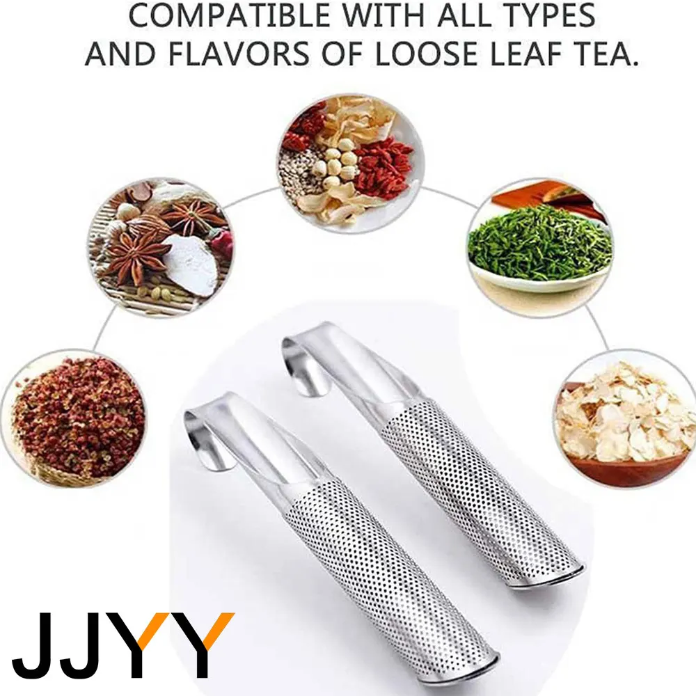 JJYY Tea Diffuser Tea Stick Strainer Hook Handle Tea Infuser Tea Infuser Pipe Hook Handle Fine Diffuser Pipe Holes Coffee