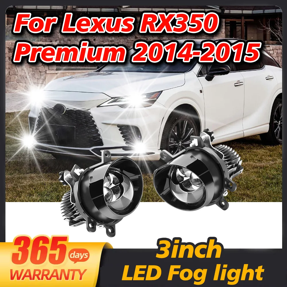 3 인치 Bi LED 안개 조명 Lexus RX350 프리미엄 2014-2015 LED 자동차 안개 램프 H11 플러그 용 이중 쌍곡면