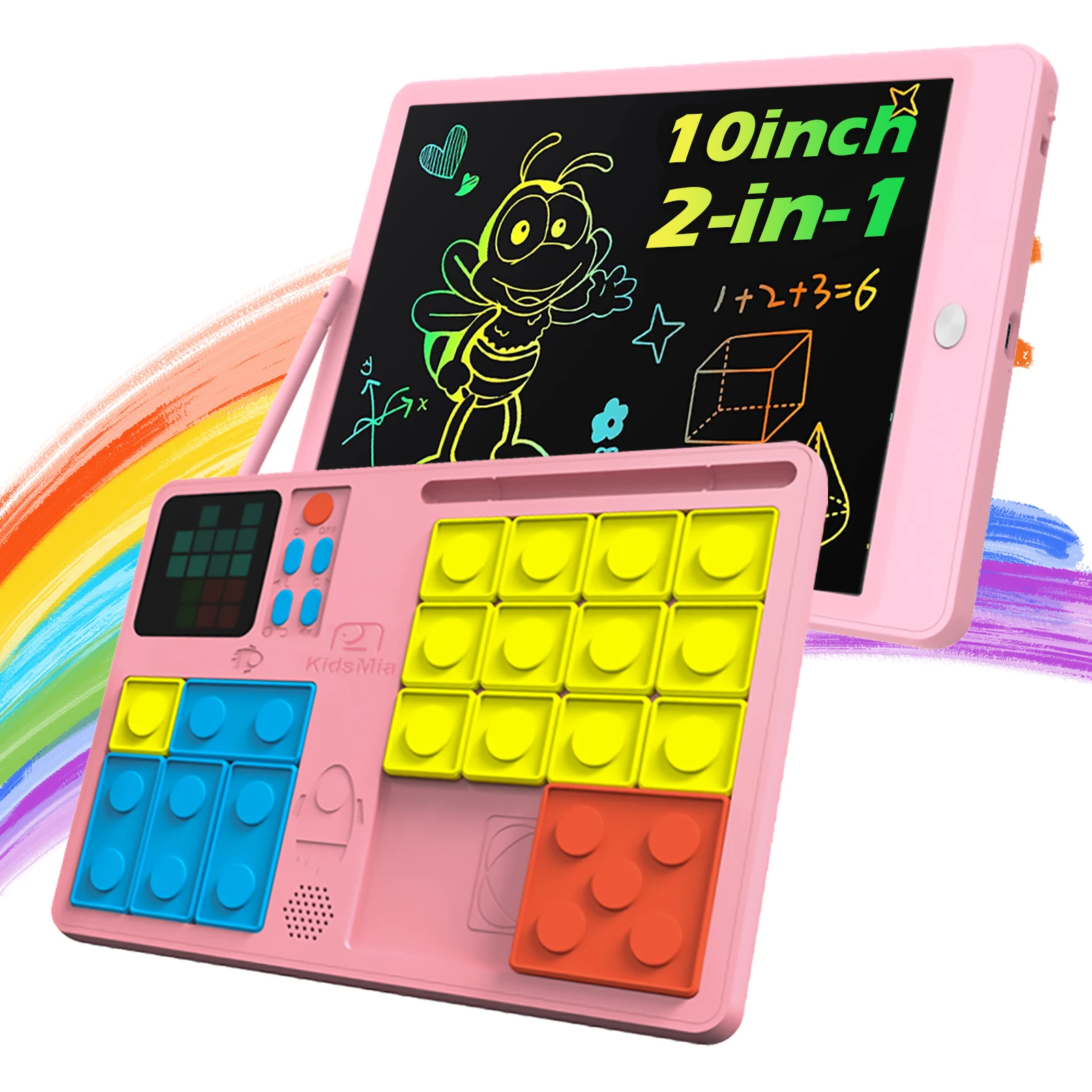 Mesa digitalizadora LCD Montessori, jogo de quebra-cabeça super deslizante, Jogos de Viagem, Brinquedos de Aprendizagem, Presentes para Crianças, 2 em 1, 3 Anos
